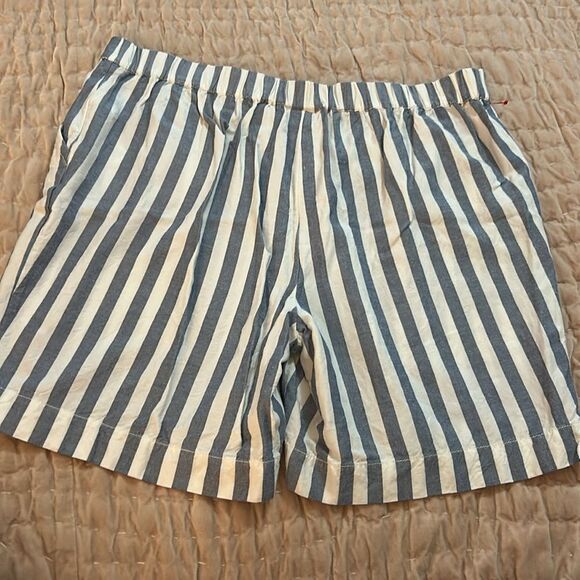 Chico's Blue and White Striped Women's shorts size Chico’s 2 (size 10/12) - Picture 2 of 8